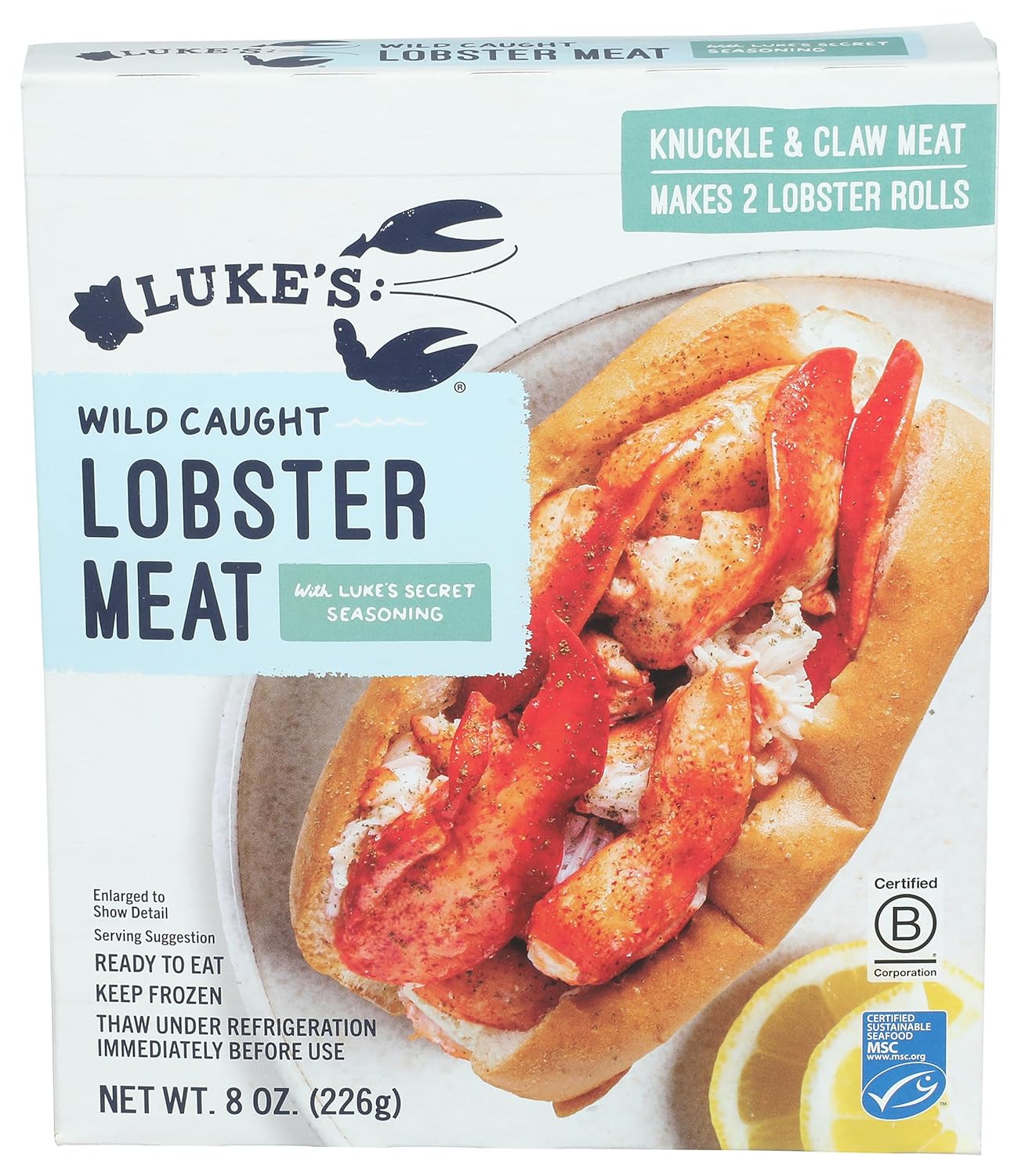 Luke's Lobster, Lobster Meat with Luke's Secret Seasoning, 8oz